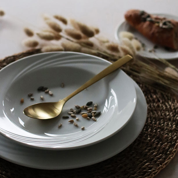 ASSIETTE CREUSE 23CM PORCELAINE BLANCHE AMBASSADOR – Assiette – HygiRéa