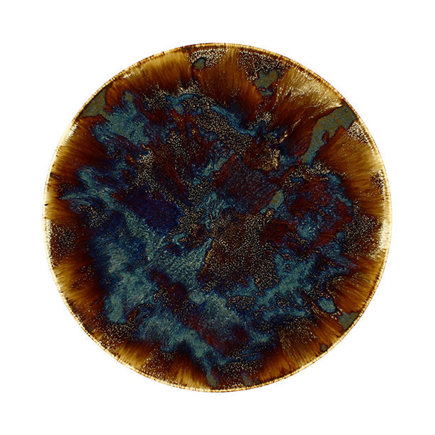 ASSIETTE PLATE VOLCANO 27CM EN PORCELAINE MARRON – Assiette – HygiRéa