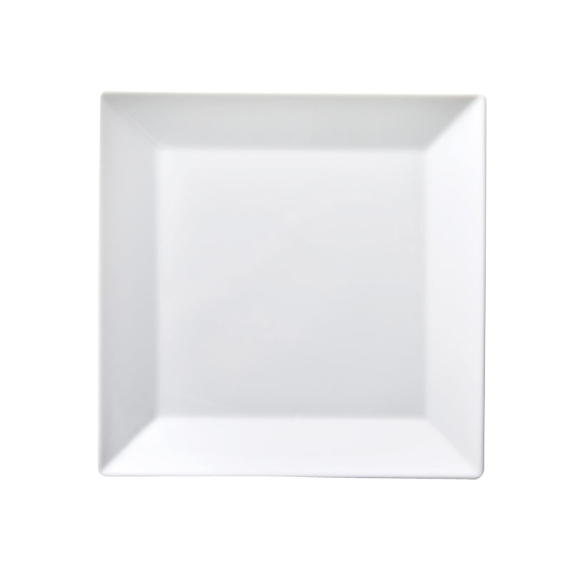 ASSIETTE PLATE CARRÉE 27CM EN PORCELAINE BLANC – Assiette – HygiRéa