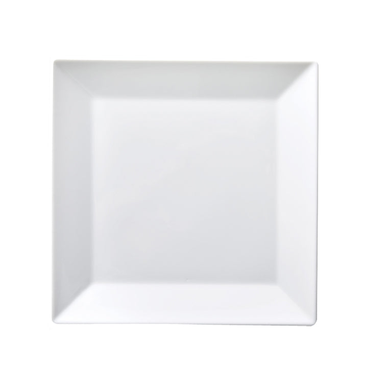 ASSIETTE PLATE CARRÉE 25CM EN PORCELAINE BLANC – Assiette – HygiRéa