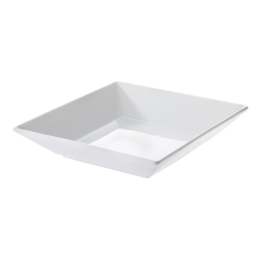 ASSIETTE CREUSE CARRÉ 20CM EN PORCELAINE BLANCHE – Assiette – HygiRéa
