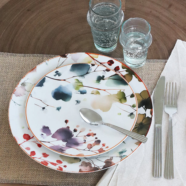 ASSIETTE À DESSERT AQUARELLE 20CM EN PORCELAINE – Assiette – HygiRéa