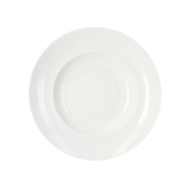 ASSIETTE À PATES 30CM UNIE BLANCHE EN PORCELAINE – Assiette – HygiRéa