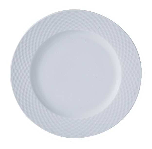 ASSIETTE PLATE POLO 25.5CM EN PORCELAINE BLANC – Assiette – HygiRéa
