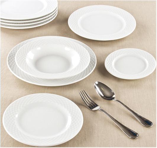 ASSIETTE PLATE POLO 20CM EN PORCELAINE BLANC – Assiette – HygiRéa