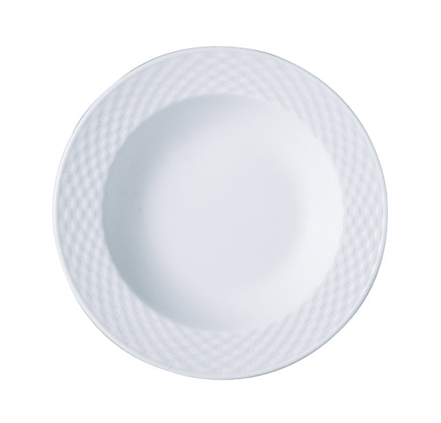 ASSIETTE CREUSE 23CM PORCELAINE POLO BLANC – Assiette – HygiRéa