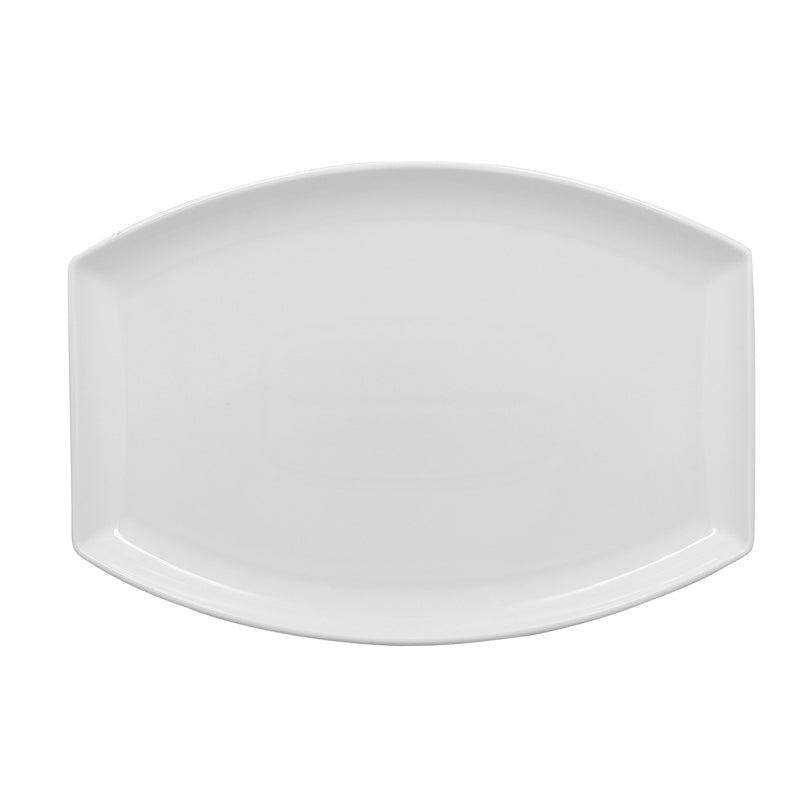 PLAT RECTANGULAIRE 40X28 MARRIOT PORCELAINE BLANC – Assiette – HygiRéa