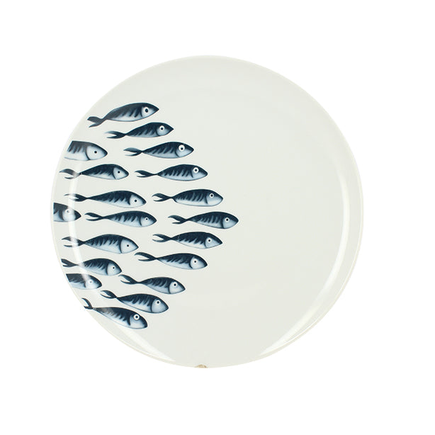 ASSIETTE PLATE PESCARE 26.5CM EN PORCELAINE BLANCHE – Assiette – HygiRéa