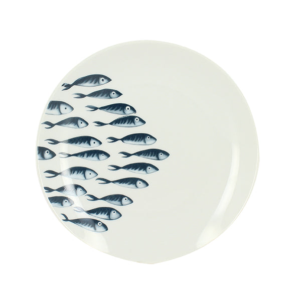 ASSIETTE DESSERT PESCARE 20CM EN PORCELAINE BLANCHE – Assiette – HygiRéa
