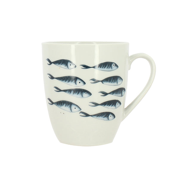 MUG PESCARE 36CL EN PORCELAINE BLANCHE – Petit déjeuner – HygiRéa