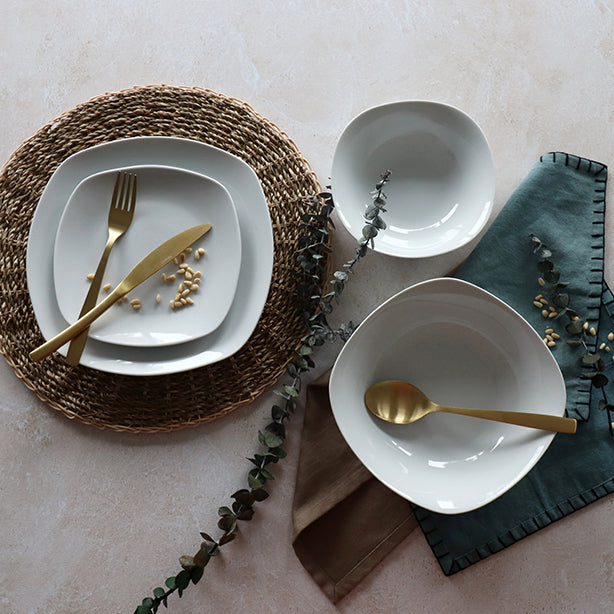 ASSIETTE DESSERT ALASKA 20CM PORCELAINE BLANC – Assiette – HygiRéa