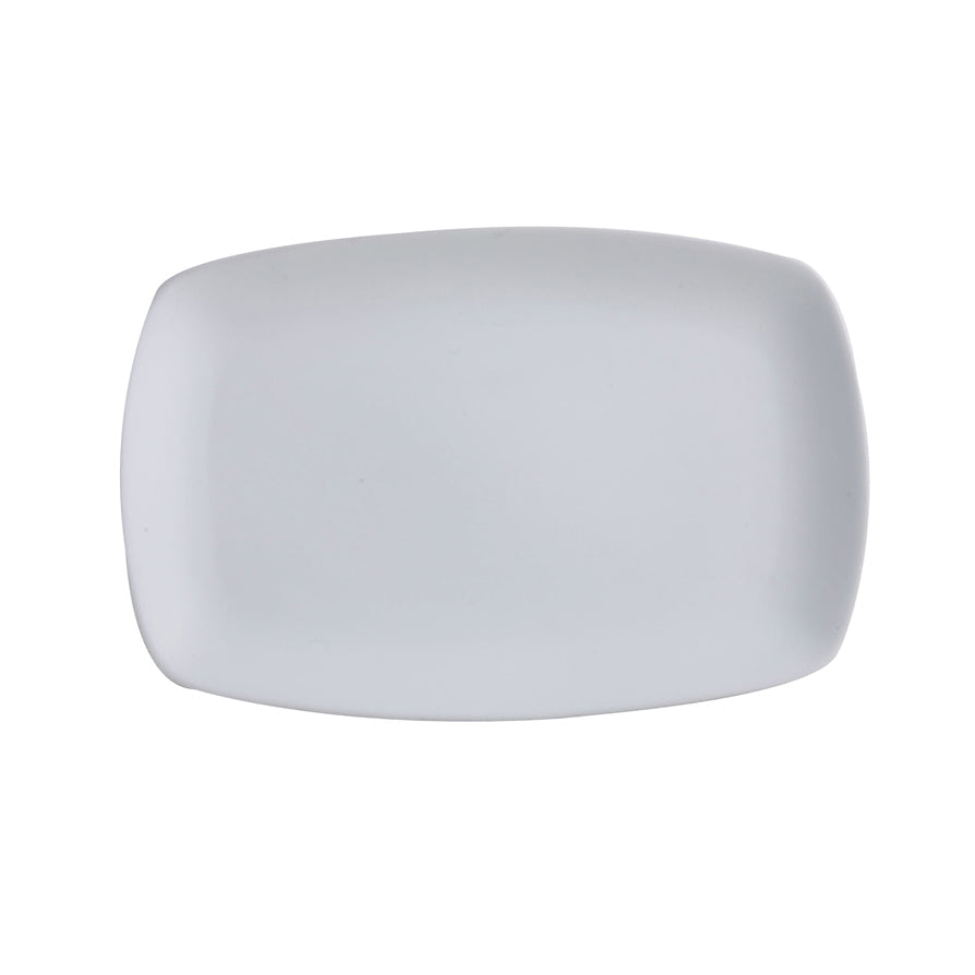 PLAT RECTANGLE 30.5X19.5 PORCELAINE ALASKA BLANC – Assiette – HygiRéa
