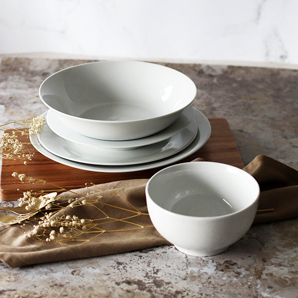 ASSIETTE CREUSE 21.5 CM PORCELAINE WHITE – Assiette – HygiRéa