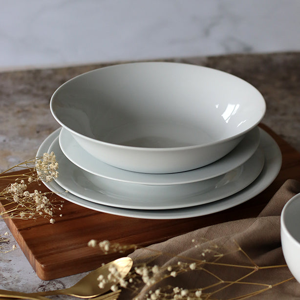 SALADIER WHITE 24CM WHITE PORCELAINE – Complément table – HygiRéa