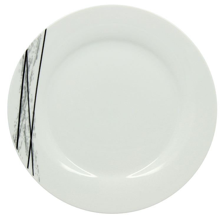 ASSIETTE PLATE CARBONE 27CM EN PORCELAINE BLANC – Assiette – HygiRéa