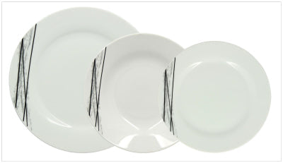 ASSIETTE DESSERT CARBONE 19CM PORCELAINE BLANC – Assiette – HygiRéa