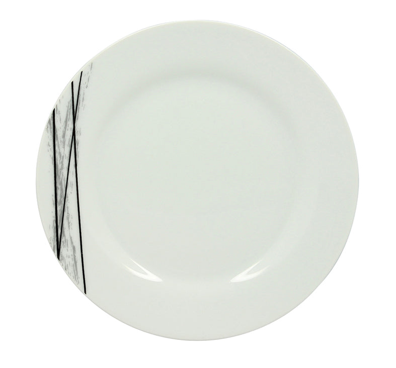 ASSIETTE DESSERT CARBONE 19CM PORCELAINE BLANC – Assiette – HygiRéa