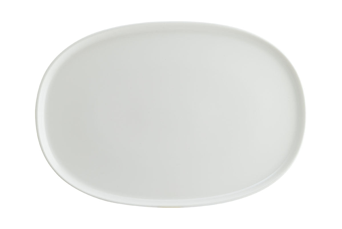 ASSIETTE OVALE BLANCHE HYGGE 34CM PORCELAINE – Assiette – HygiRéa