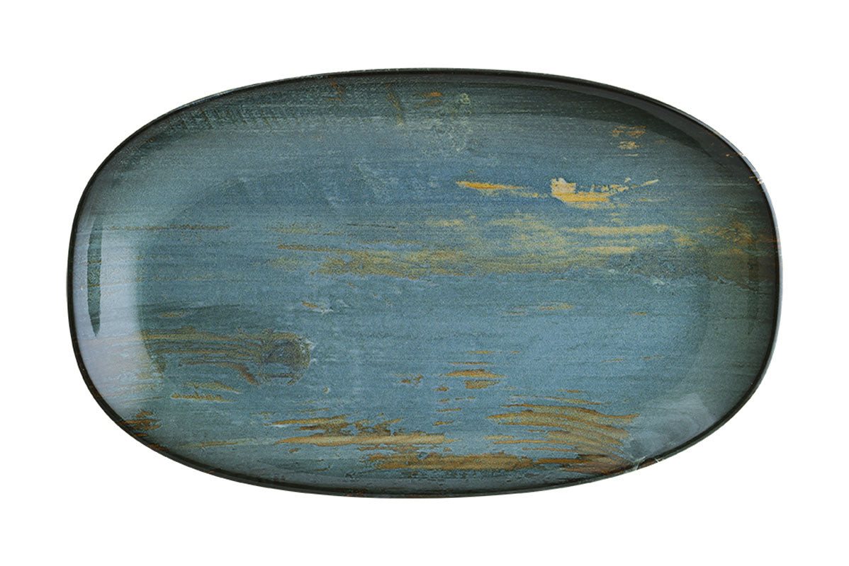 ASSIETTE OVALE MADERA 24X14CM PORCELAINE – Assiette – HygiRéa