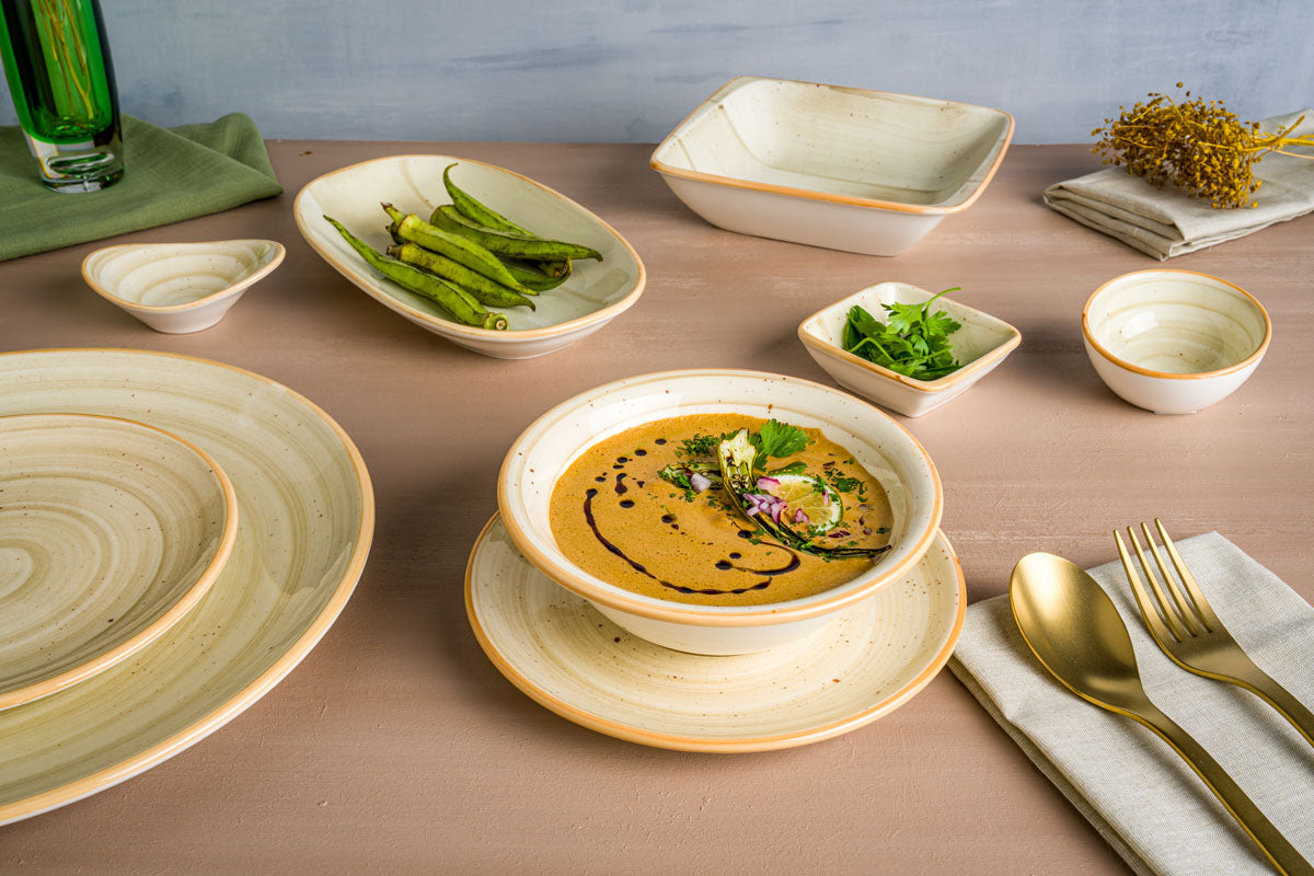 BOL TERRAIN GOURMET 16CM EN PORCELAIN 40CL – Petit déjeuner – HygiRéa