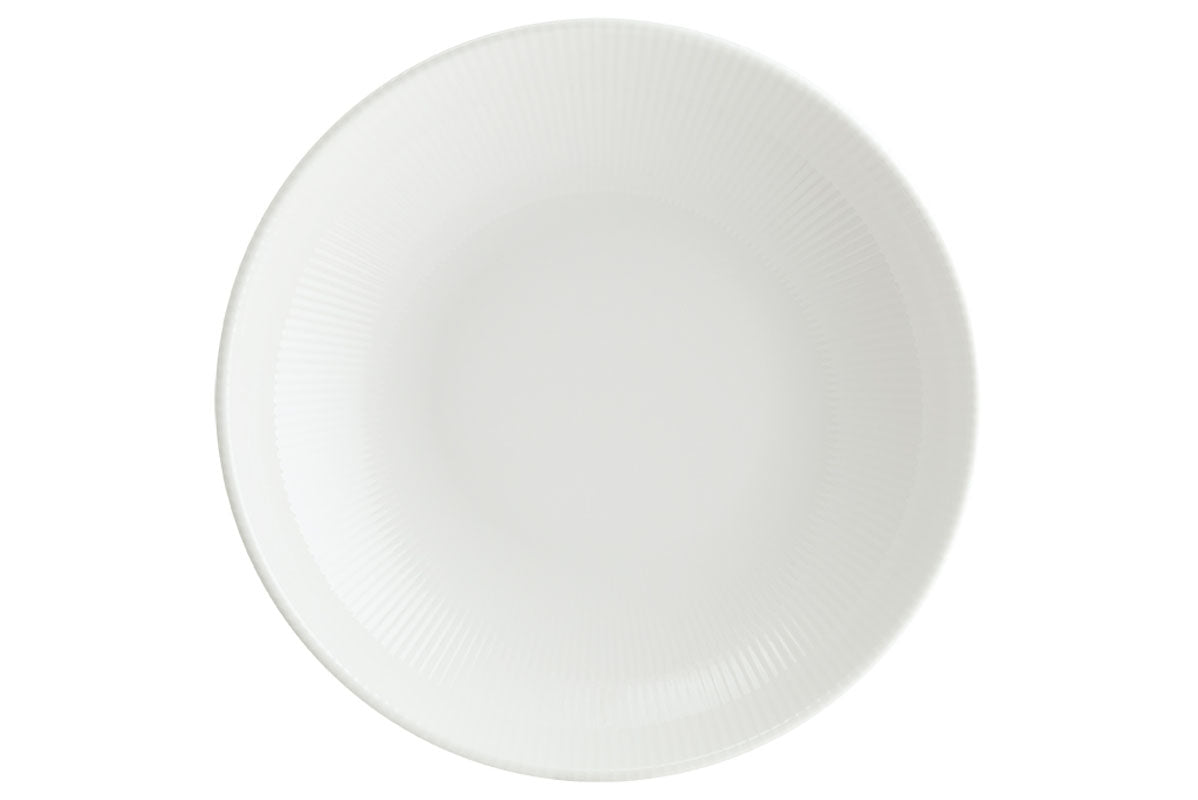ASSIETTE CREUSE 25CM BLOOM IRIS BLANCHE – Assiette – HygiRéa