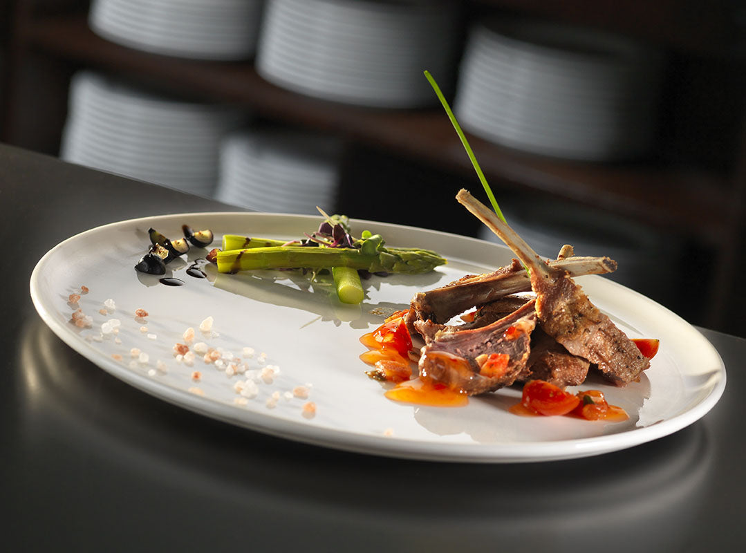 ASSIETTE PIZZA GOURMET 32CM PORCELAINE BLANC – Assiette – HygiRéa