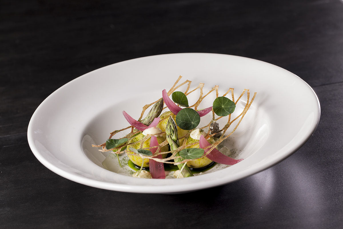 ASSIETTE PATES GOURMET 24CM PORCELAINE – Assiette – HygiRéa