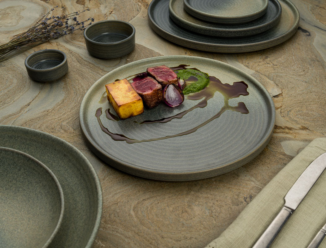 ASSIETTE PLATE HORNFELS RIPPLE 26CM GRES VITRIFIE – Assiette – HygiRéa