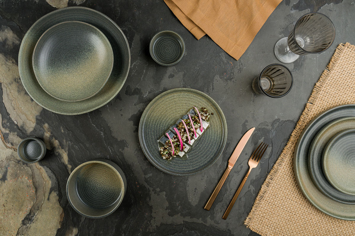 ASSIETTE CREUSE HORNFELS RIPPLE 19CM GRES VITRIFIE – Assiette – HygiRéa