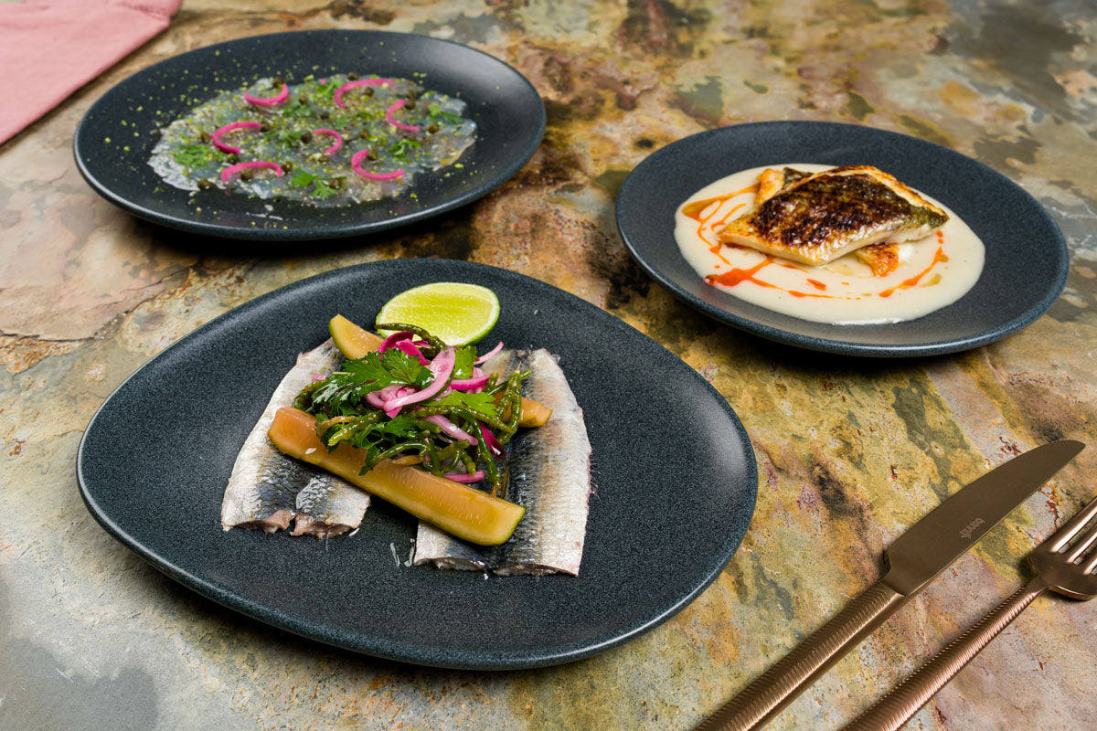 ASSIETTE PLATE VAGO GRAPHITE 29CM EN PORCELAINE – Assiette – HygiRéa