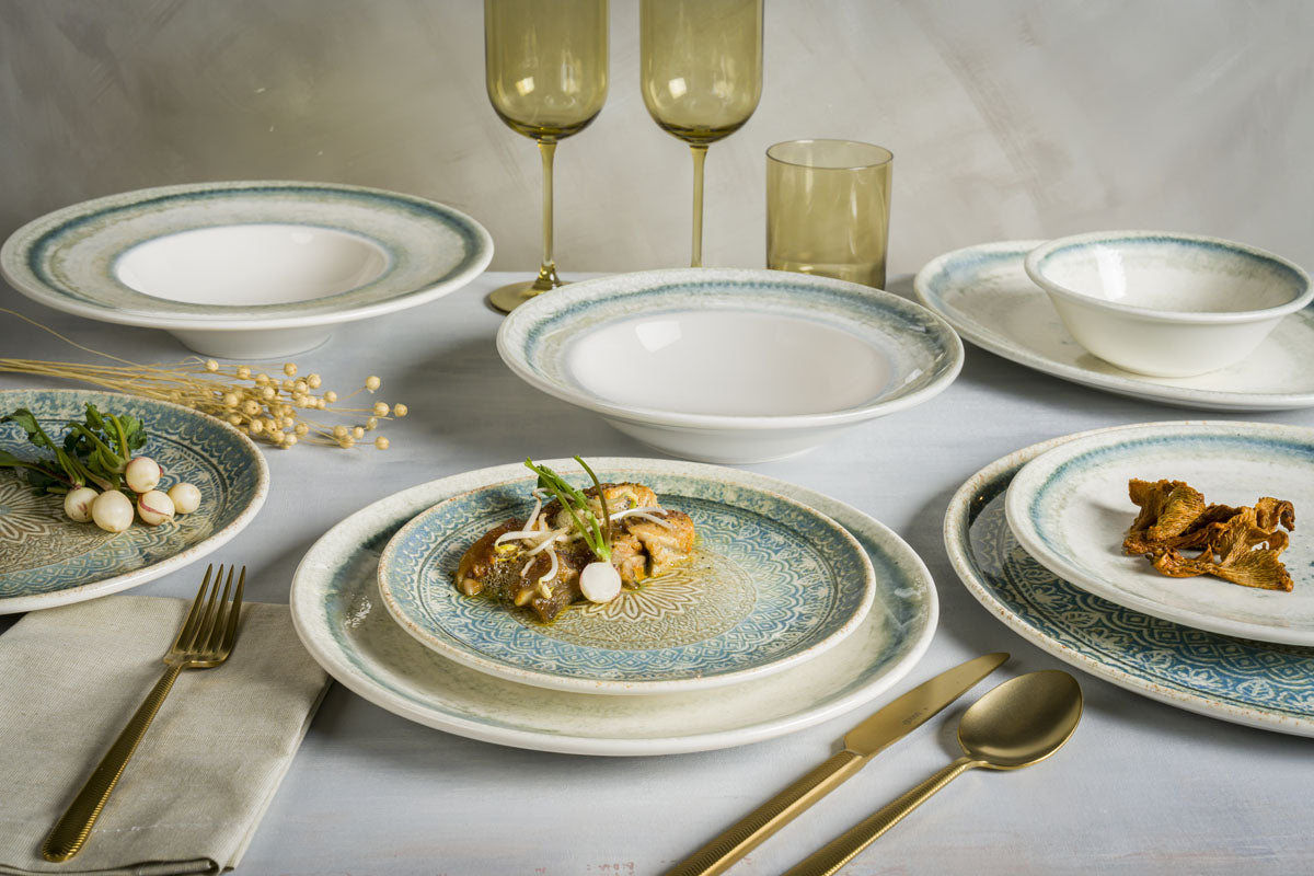 ASSIETTE A PATES RIVUS GOURMET 24CM PORCELAINE – Assiette – HygiRéa