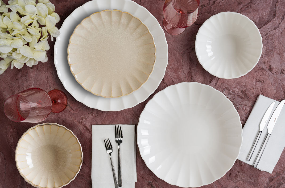 ASSIETTE CREUSE EAST WHITE 25CM EN PORCELAINE – Assiette – HygiRéa