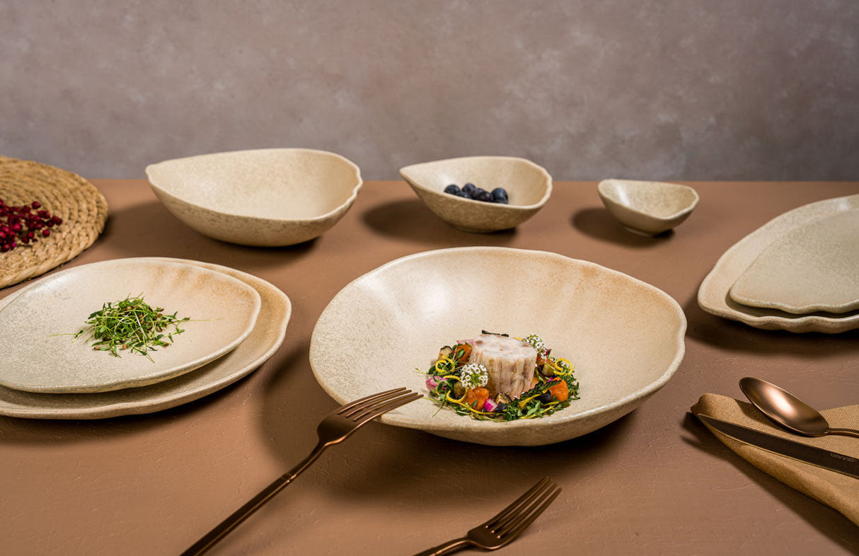 ASSIETTE OVALE SAHARA TONE 20CM GRES VITRIFIE – Assiette – HygiRéa