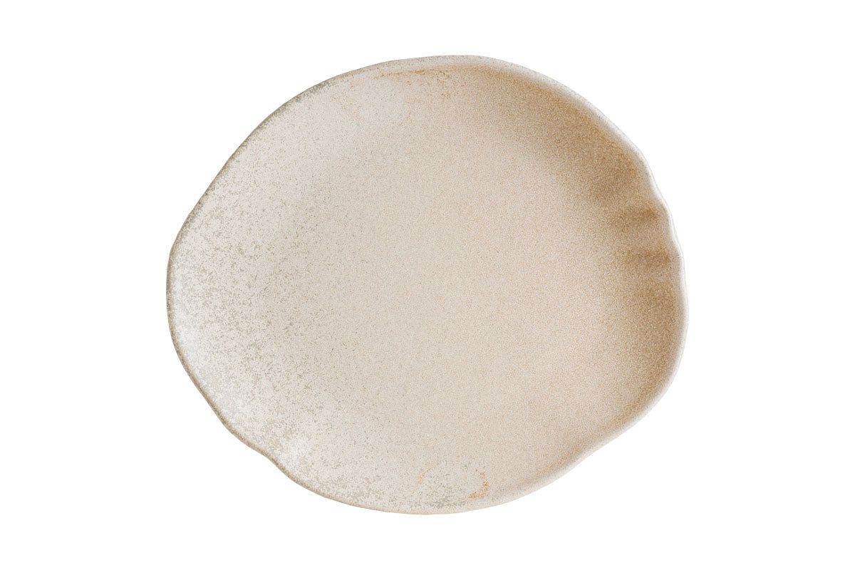 ASSIETTE OVALE SAHARA TONE 24CM EN GRES VITRIFIE – Assiette – HygiRéa