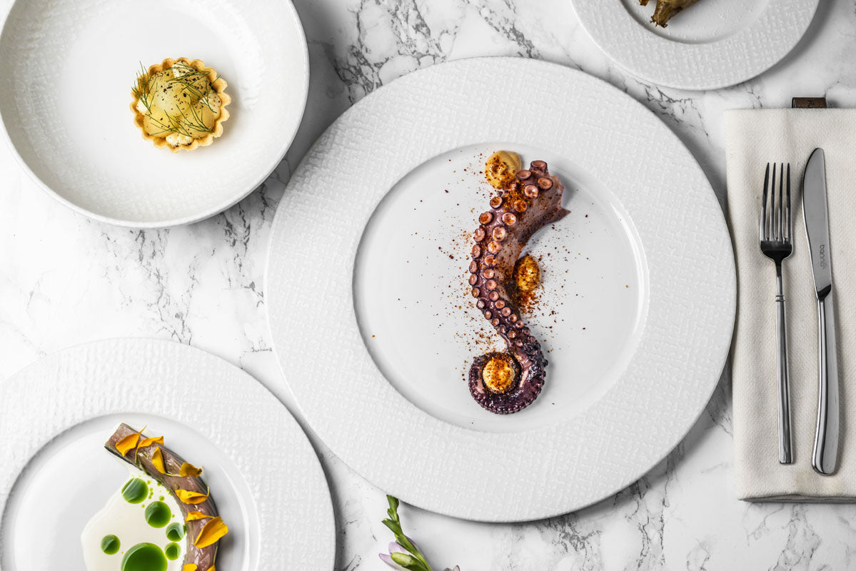 ASSIETTE PLATE PATCH NEAT 24CM EN PORCELAINE – Assiette – HygiRéa