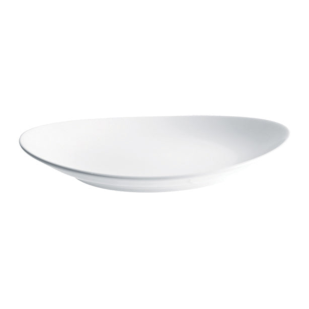 ASSIETTE A STEAK PORCELAINE UNIE BLANCHE 29.5X26CM – Assiette – HygiRéa