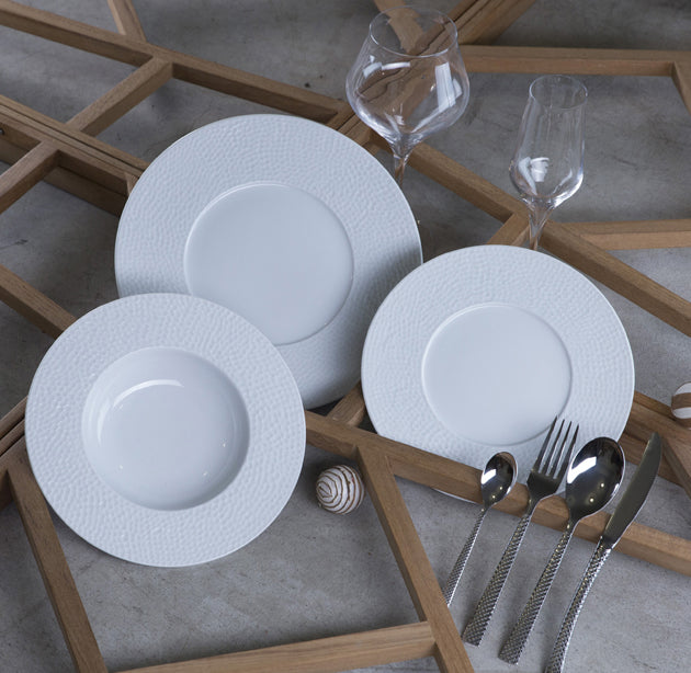ASSIETTE DESSERT MARTELE 23CM PORCELAINE BLANCHE – Assiette – HygiRéa