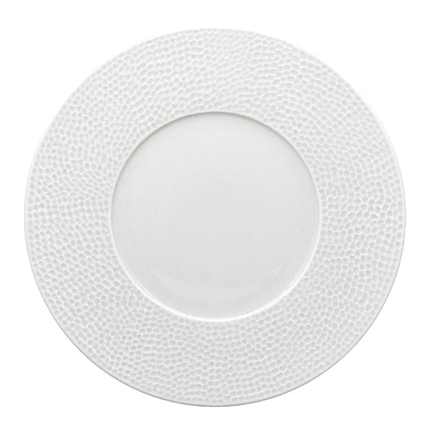 ASSIETTE PLATE MARTELÉ 29CM PORCELAINE BLANCHE – Assiette – HygiRéa