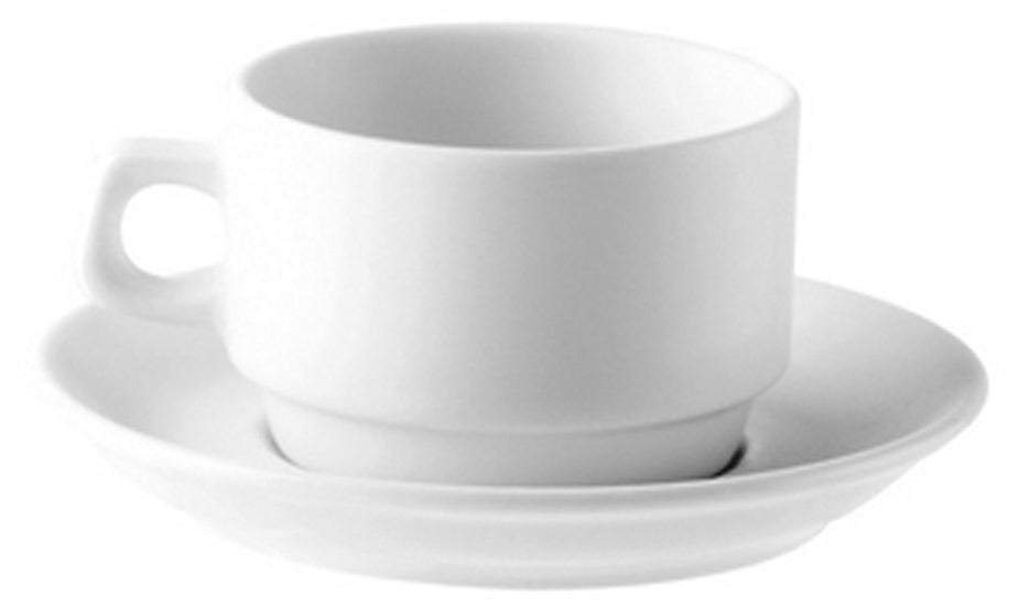 TASSE FORME BASSE 9CL HEL PORCELAINE BLANCHE – Petit déjeuner – HygiRéa