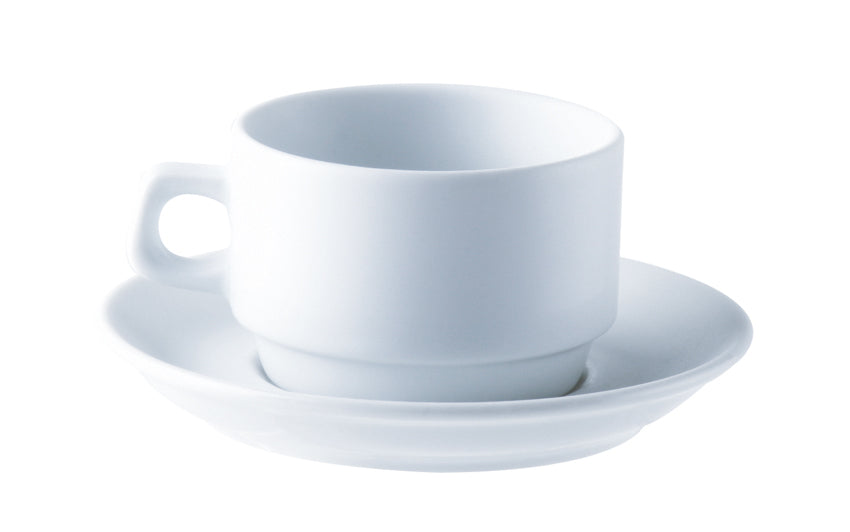 SOUS TASSE Ø13.5CM HEL PORCELAINE BLANCHE – Petit déjeuner – HygiRéa