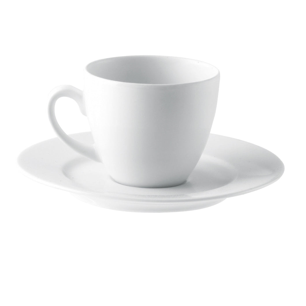 SOUS TASSE A THE Ø16CM NADIA PORCELAINE BLANCHE – Petit déjeuner – HygiRéa