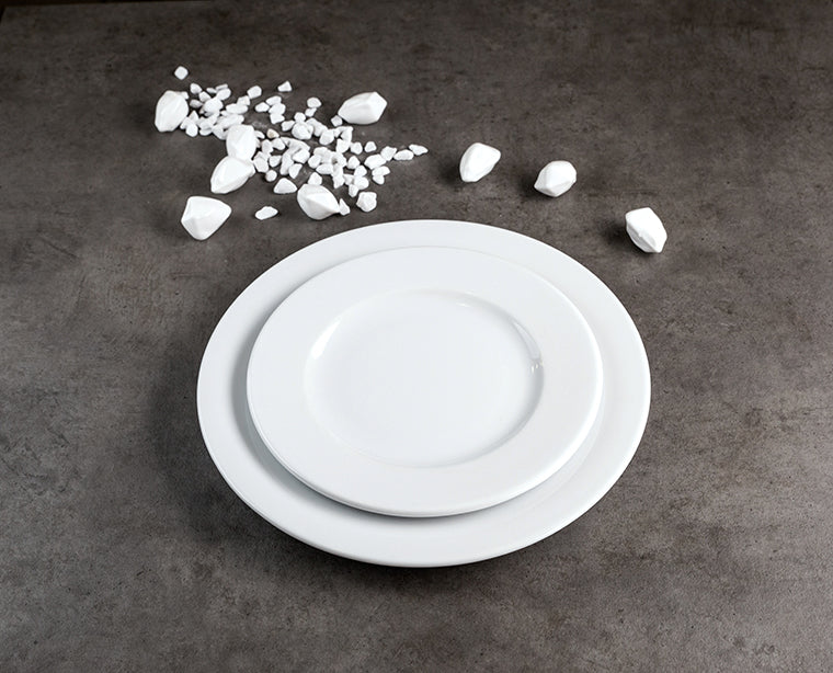 ASSIETTE PLATE Ø19CM WERSAL PORCELAINE BLANCHE – Assiette – HygiRéa