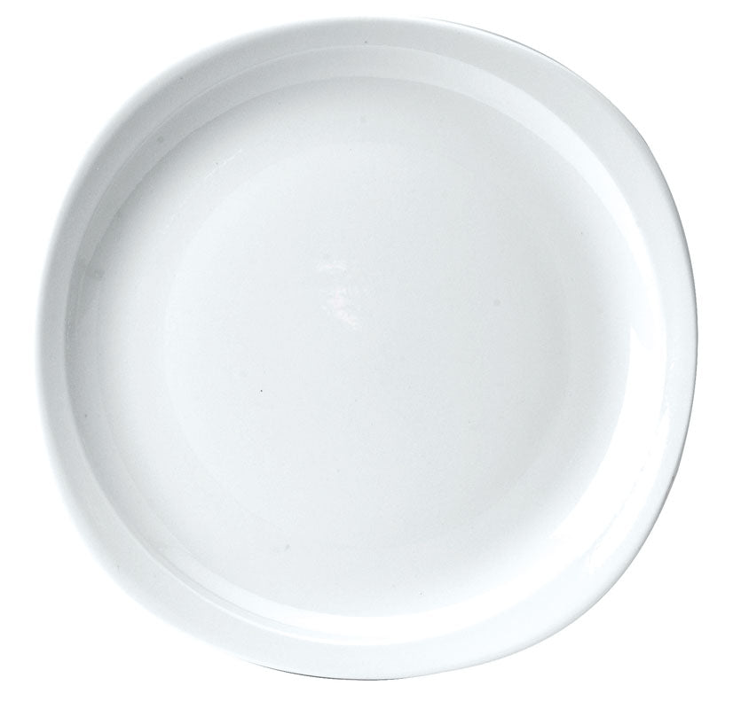 ASSIETTE PLATE OSLO3 BLANCHE 24CM PORCELAINE – Assiette – HygiRéa