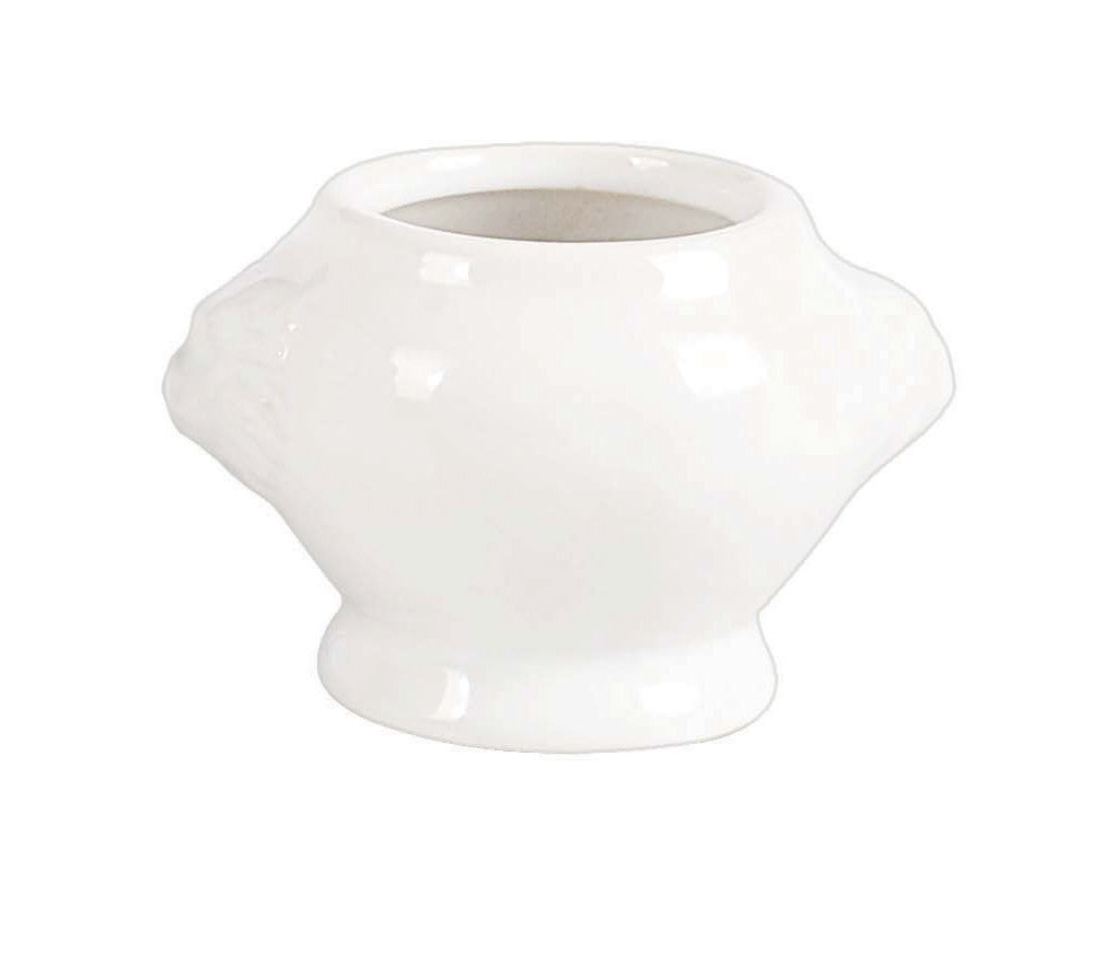 BOL TÊTE D LION 10CL EN GRÈS BLANC – Complément table – HygiRéa