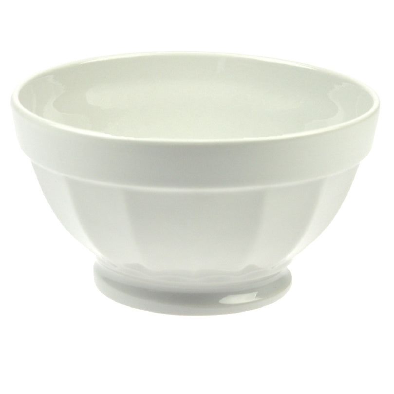 BOL À TALON CAMPAGNE DIAMETRE 13,5CM EN GRÈS BLANC – Petit déjeuner – HygiRéa