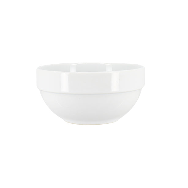 BOL EMPILABLE 13.5CM 13.5CM EN GRES BLANC – Petit déjeuner – HygiRéa