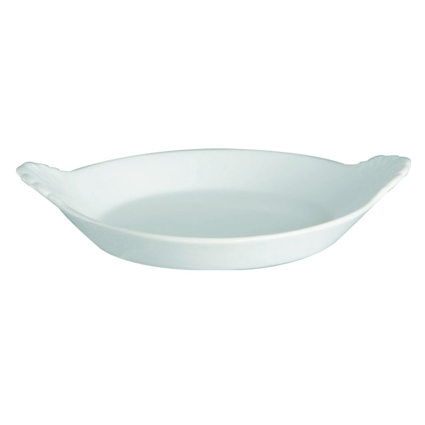 PLAT À OEUF 17.5X14CM EN GRÈS BLANC – Cuisson au four – HygiRéa