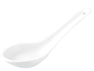 CUILLÈRE CHINOISE 11.5CM EN GRÈS BLANC – Couvert – HygiRéa
