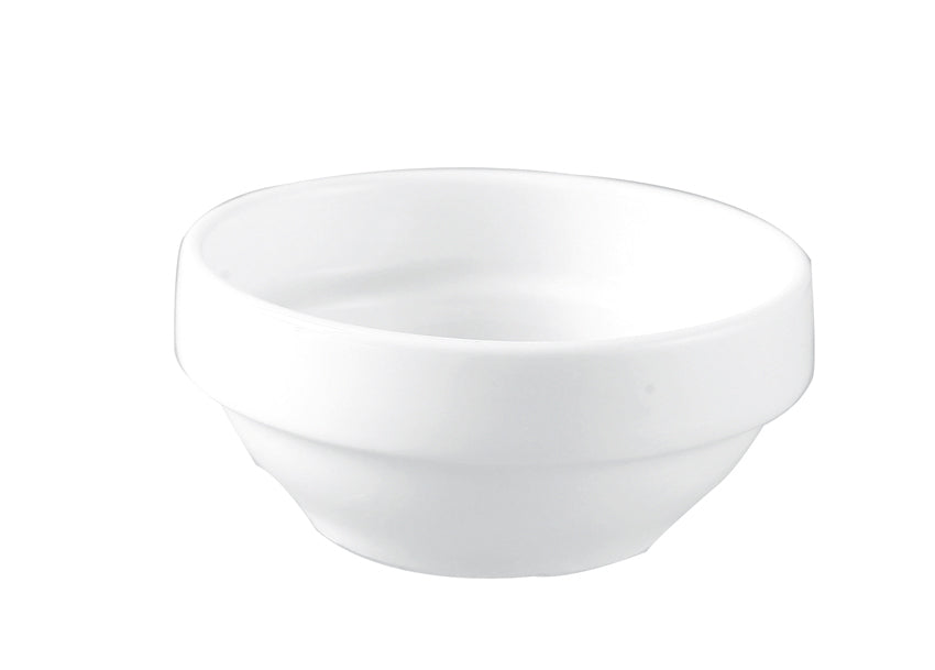 BOL SAUCE 8CM 10CL EMPILABLE GRÈS BLANC – Petit déjeuner – HygiRéa