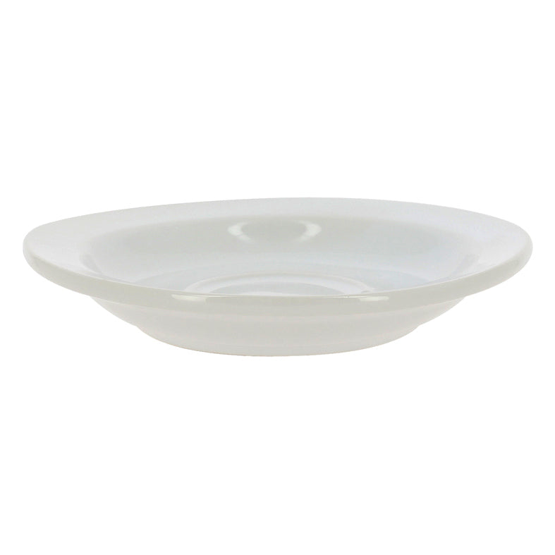 SOUCOUPE EMPILABLE 12CM EN GRÈS BLANC – Petit déjeuner – HygiRéa